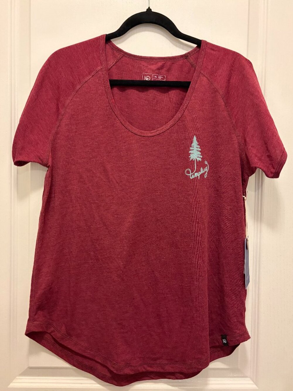 tentree Women's XL Unplug Burgundy T-Shirt